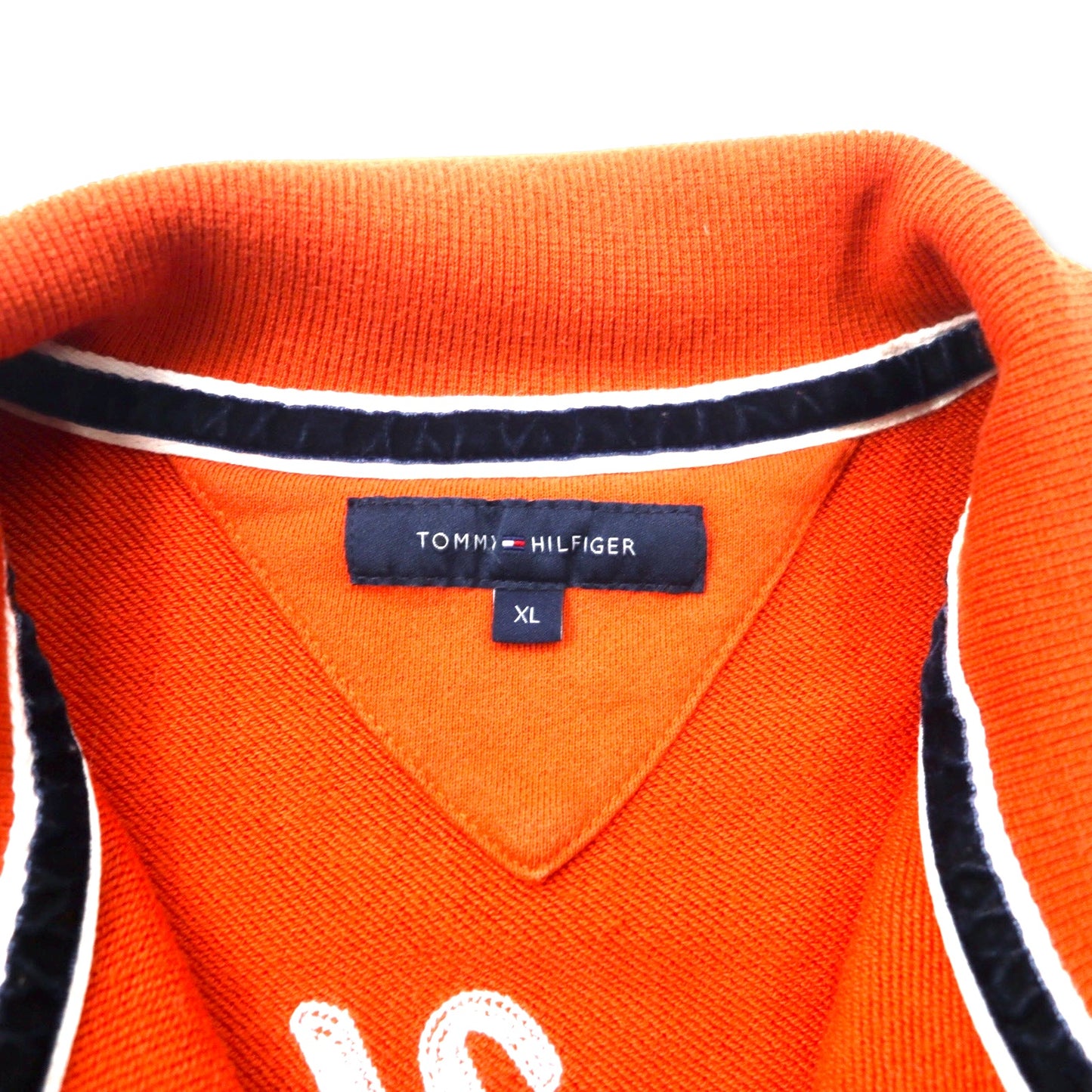 TOMMY HILFIGER トラックジャケット ジャージ XL オレンジ コットン WEST HIGH CHAMPIONS バック刺繍