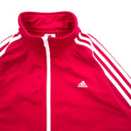 adidas スタンドカラー トラックジャケット ジャージ L ピンク ハイネック 3ストライプ M67314 未使用品