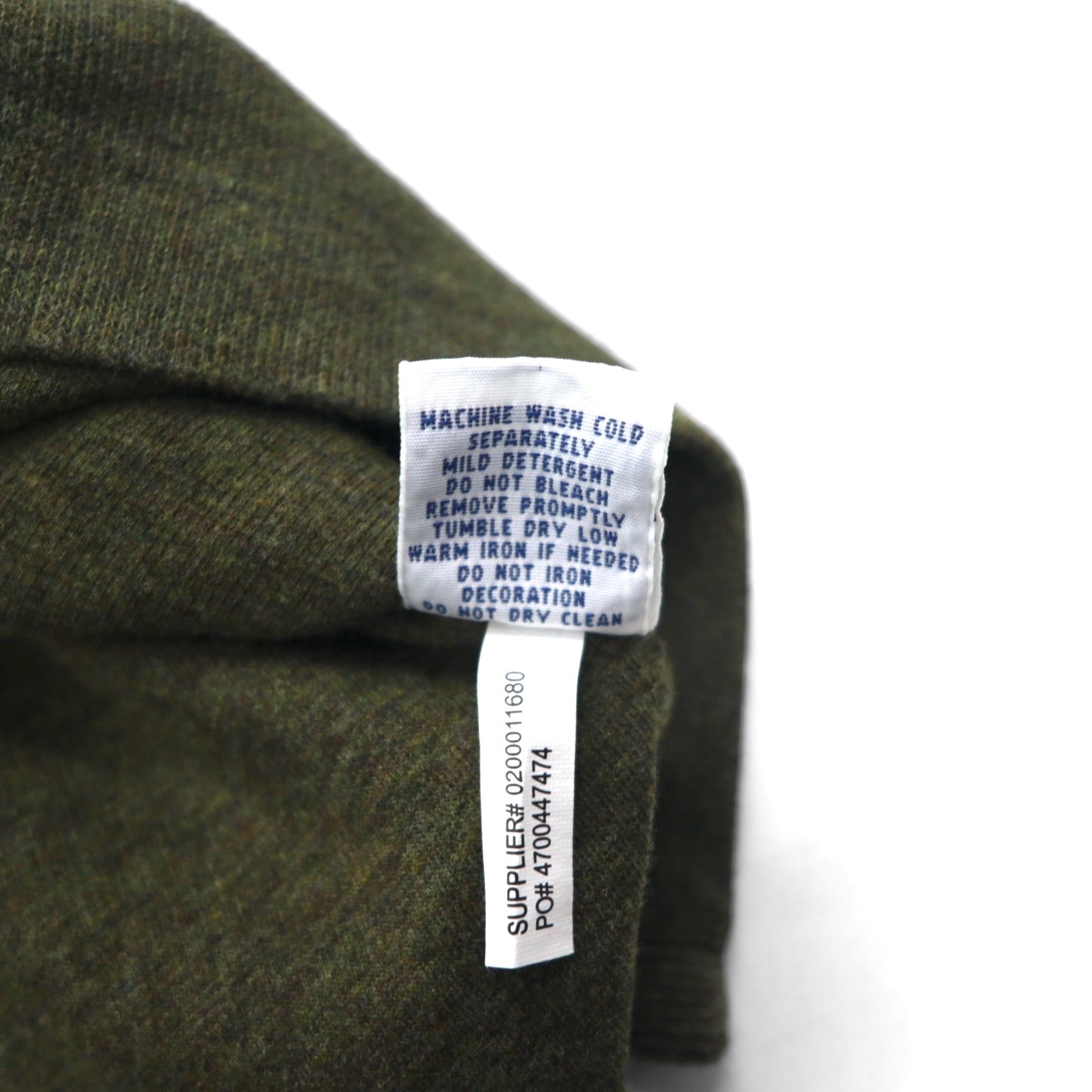 POLO RALPH LAUREN ハーフジップ スウェット ESTATE RIB トレーナー M カーキ スモールポニー 刺繍 未使用品