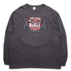 DELTA ロングスリーブTシャツ ロンT 3XL グレー 両面プリント レーシングカー DUEL IN THE DESERT