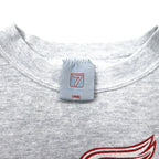 LOGO7 Made in USA 90's Print Sweatshirt L Gray Cotton NHL RED WINGS
