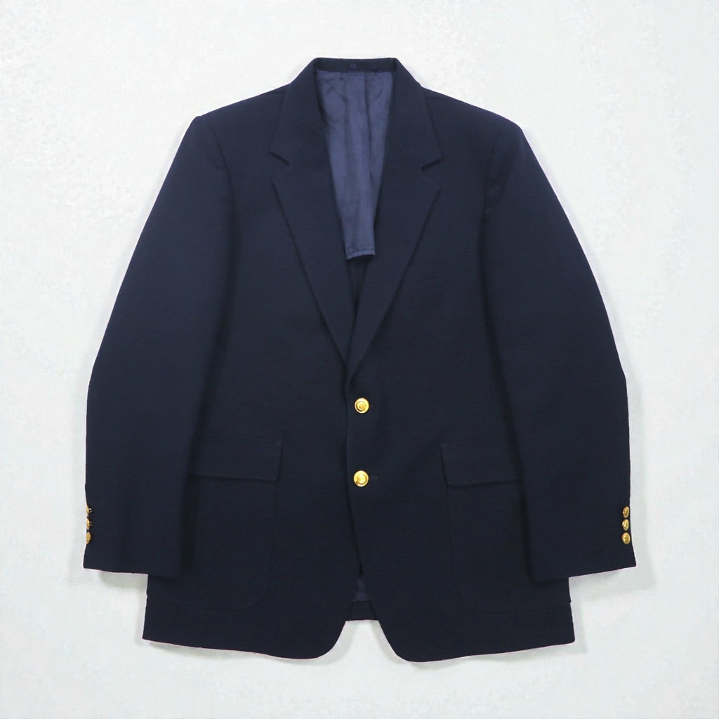 Sears 70年代 PERMA-PREST 紺ブレ 2B テーラードジャケット ブレザー XL ネイビー 金ボタン CLASSIS COLLECTION