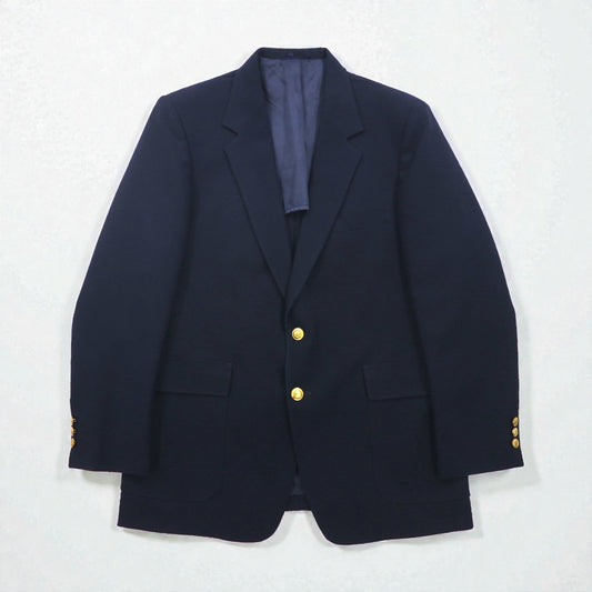 Sears 70年代 PERMA-PREST 紺ブレ 2B テーラードジャケット ブレザー XL ネイビー 金ボタン CLASSIS COLLECTION