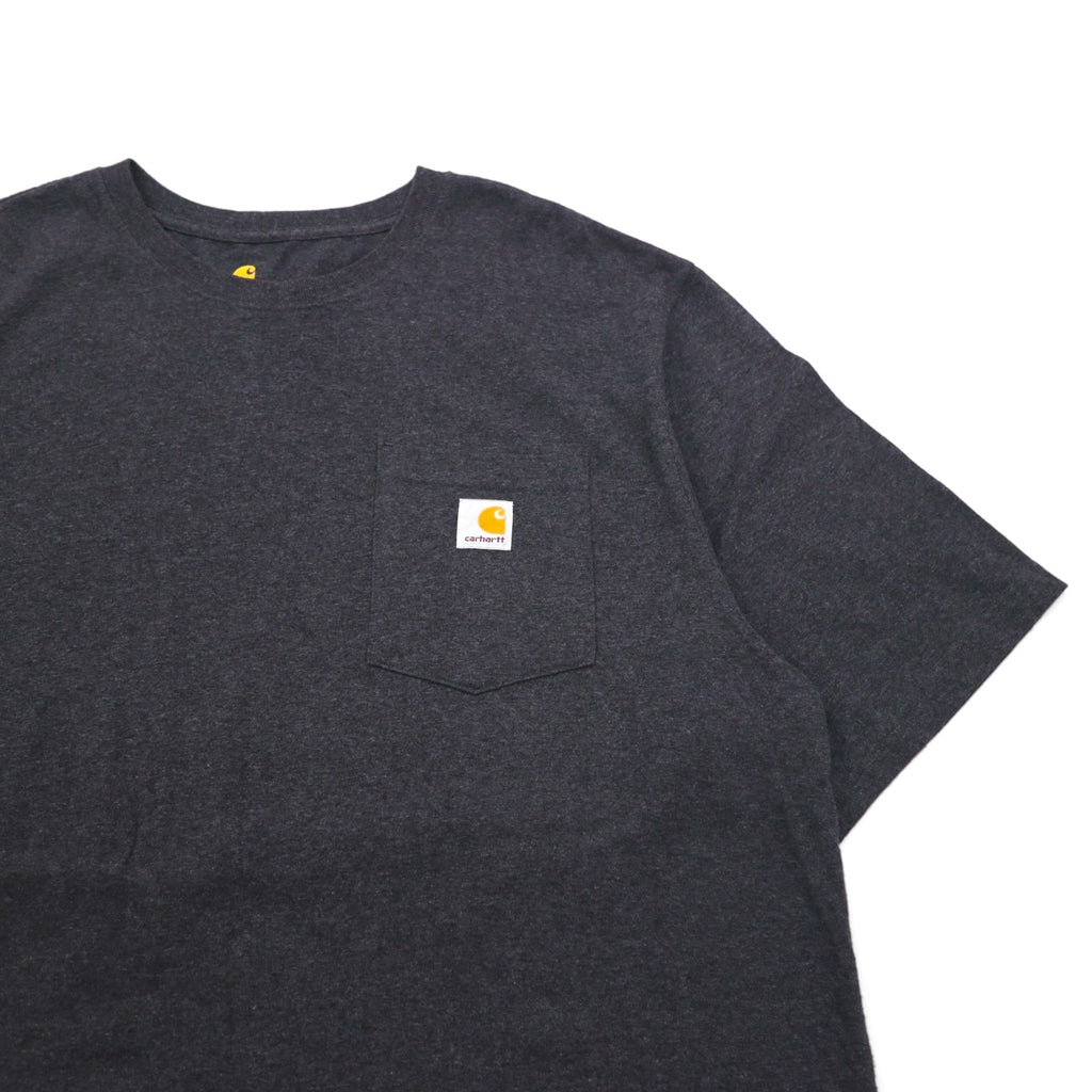 carhartt オリジナルフィット ポケット Tシャツ ポケTee XL グレー コットン ORIGINAL FIT