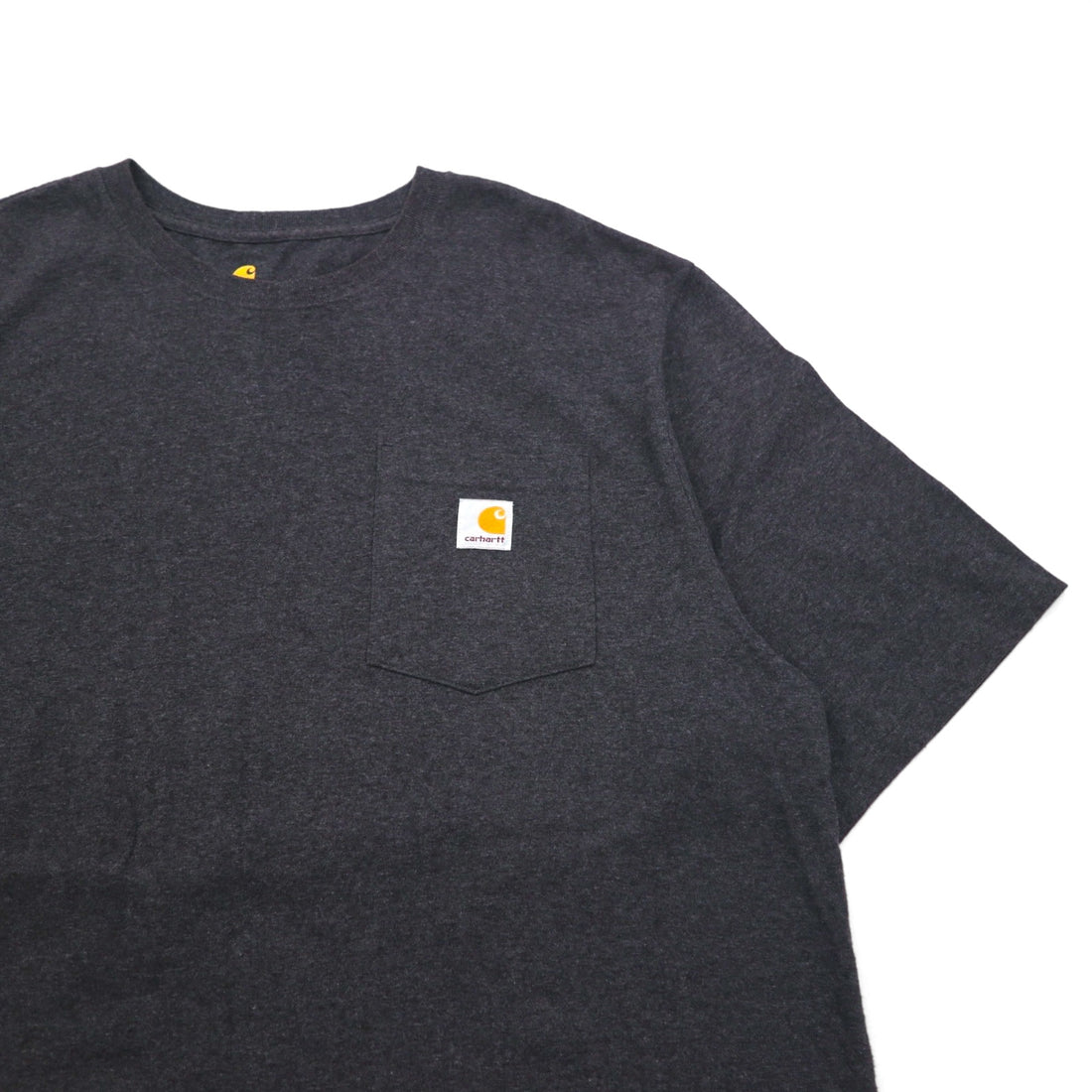 carhartt オリジナルフィット ポケット Tシャツ ポケTee XL グレー コットン ORIGINAL FIT