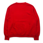 Made in USA 90s DELTA Print Sweatshirt M Red Cotton FIFTY-FIFTY Fleece Lined Panama City Beach