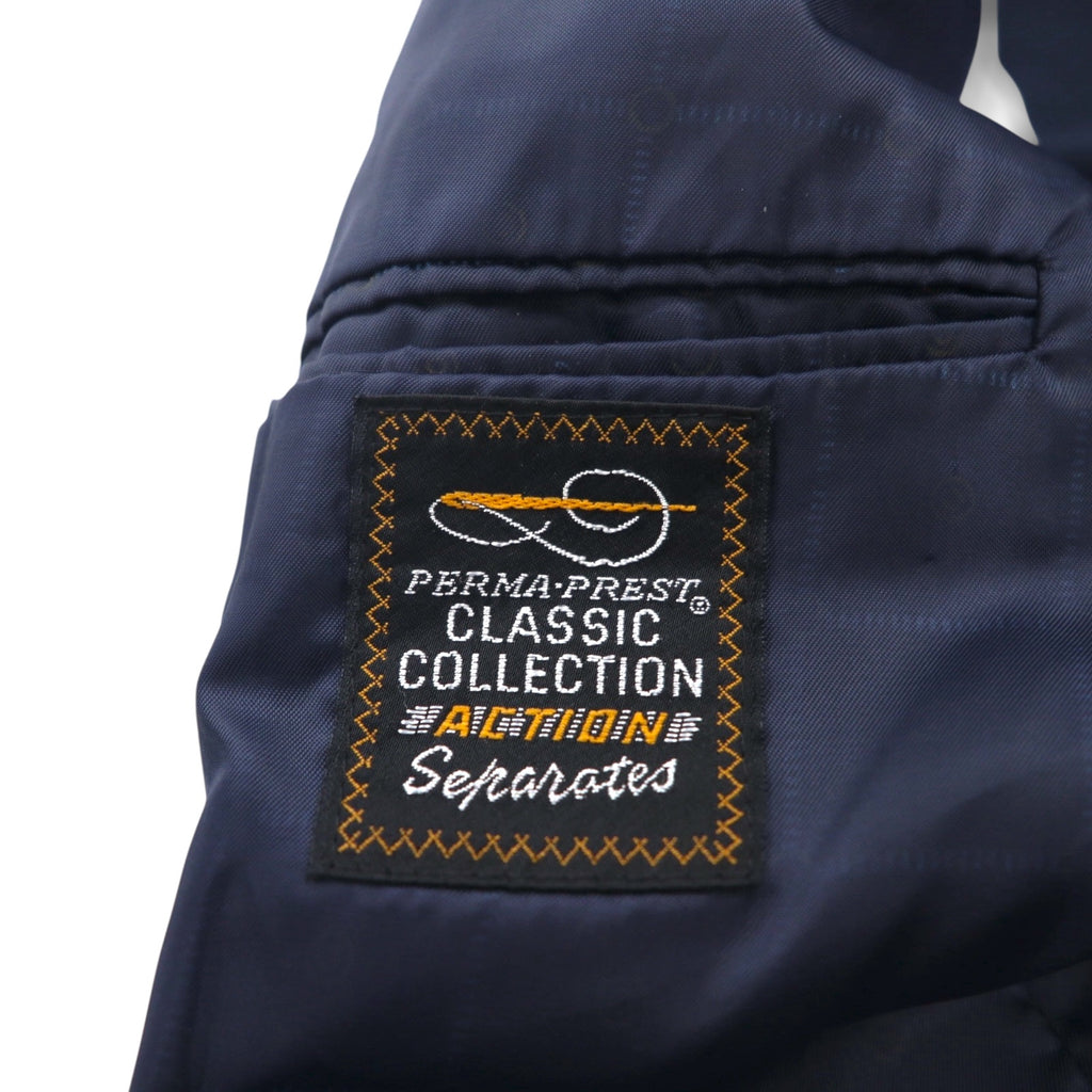 Sears 70年代 PERMA-PREST 紺ブレ 2B テーラードジャケット ブレザー XL ネイビー 金ボタン CLASSIS COLLECTION