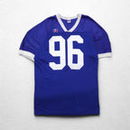 RUSSELL ATHLETIC USA製 90年代 ゲームシャツ 2XL ビッグサイズ ブルー ナイロン ナンバリング