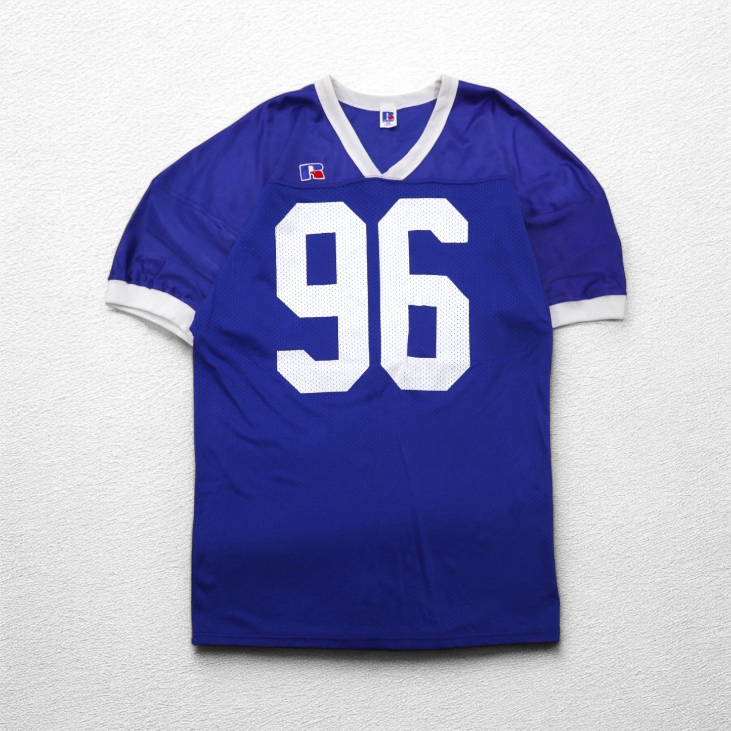 RUSSELL ATHLETIC USA made 90s game shirt 2XL big size blue nylon numbering