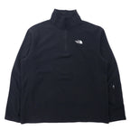 日本然リトテ-古着オンライン-THE NORTH FACE ハーフジップ フリースジャケット L ブラック ポリエステル ワンポイントロゴ刺繍-THE NORTH FACE Half Zip FLEECE Jacket L Black polyester One Point Logo Embroidery