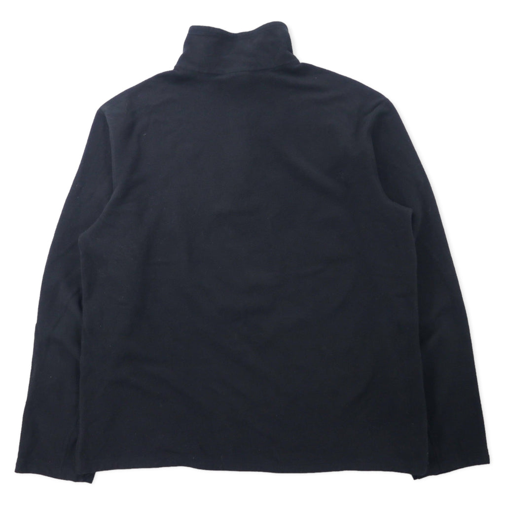 THE NORTH FACE Half Zip Fleece Jacket L Black Polyester One Point Logo Embroidery