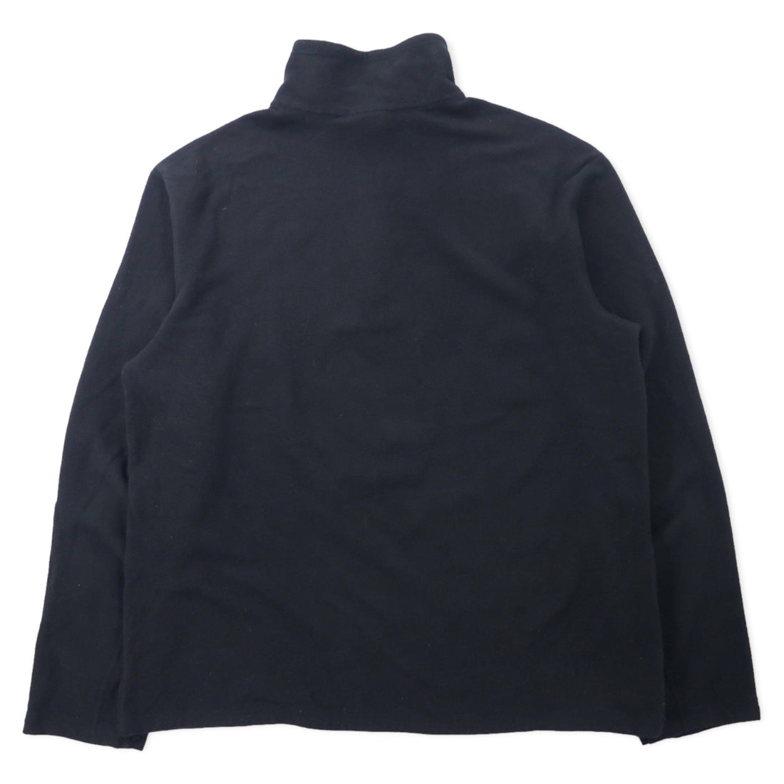 THE NORTH FACE Half Zip Fleece Jacket L Black Polyester One Point Logo Embroidery
