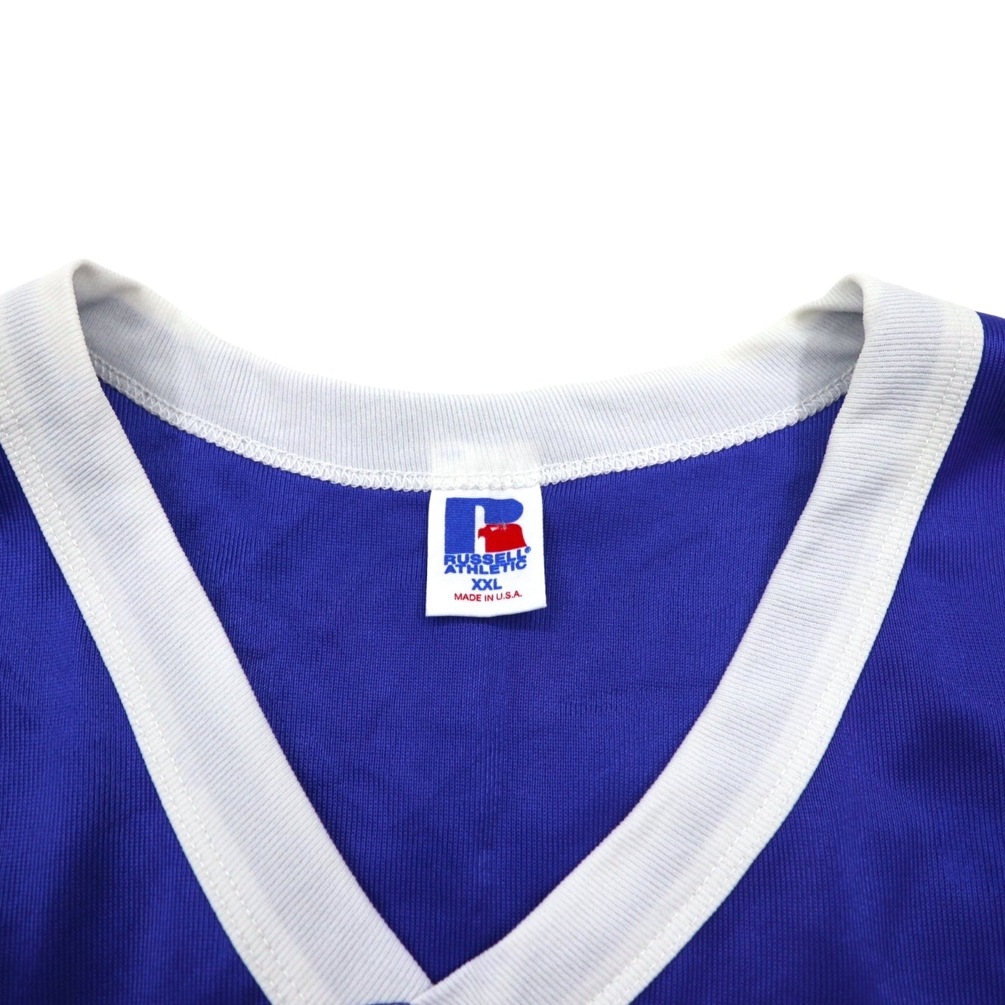RUSSELL ATHLETIC USA made 90s game shirt 2XL big size blue nylon numbering