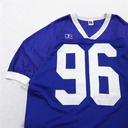 RUSSELL ATHLETIC USA made 90s game shirt 2XL big size blue nylon numbering
