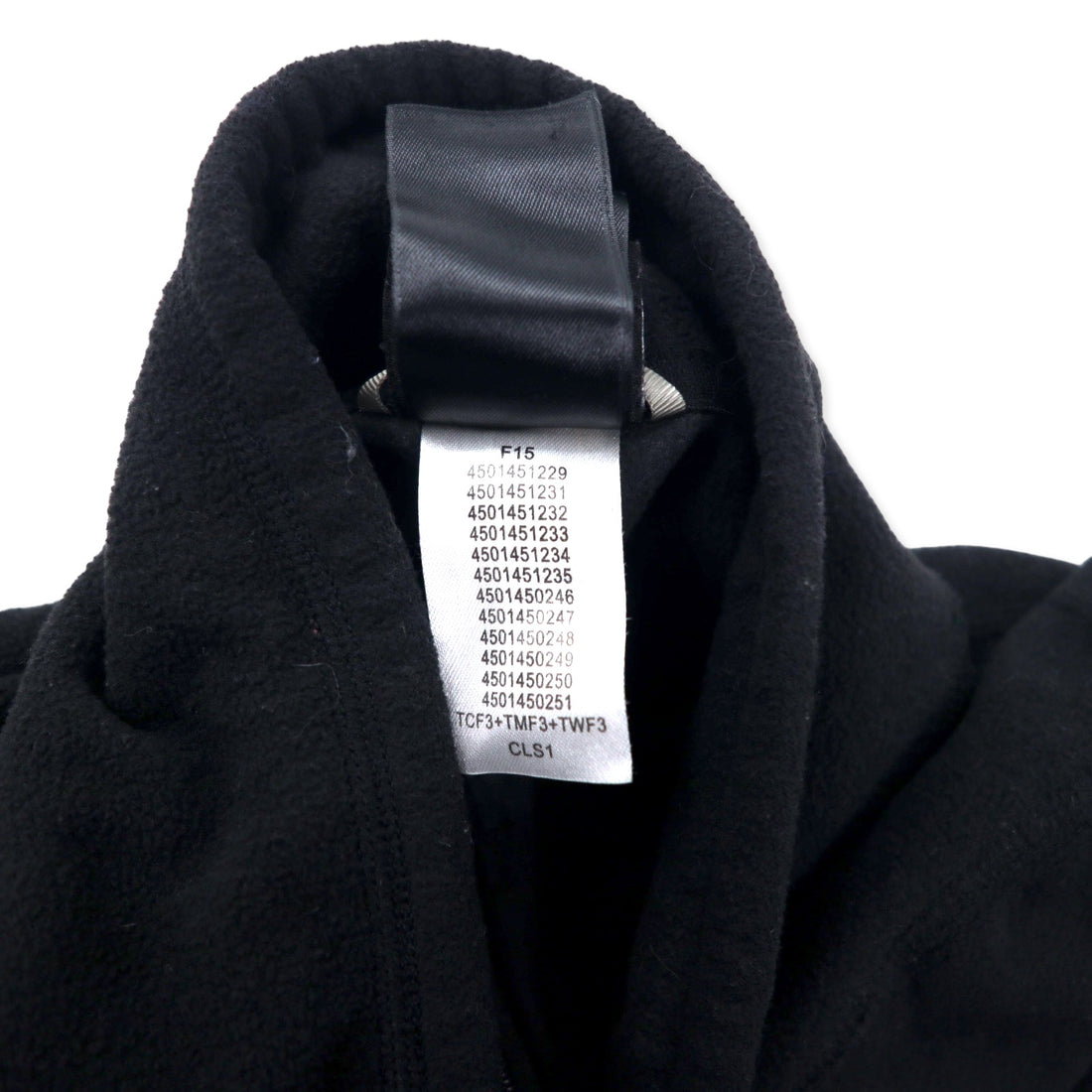 THE NORTH FACE Half Zip Fleece Jacket L Black Polyester One Point Logo Embroidery