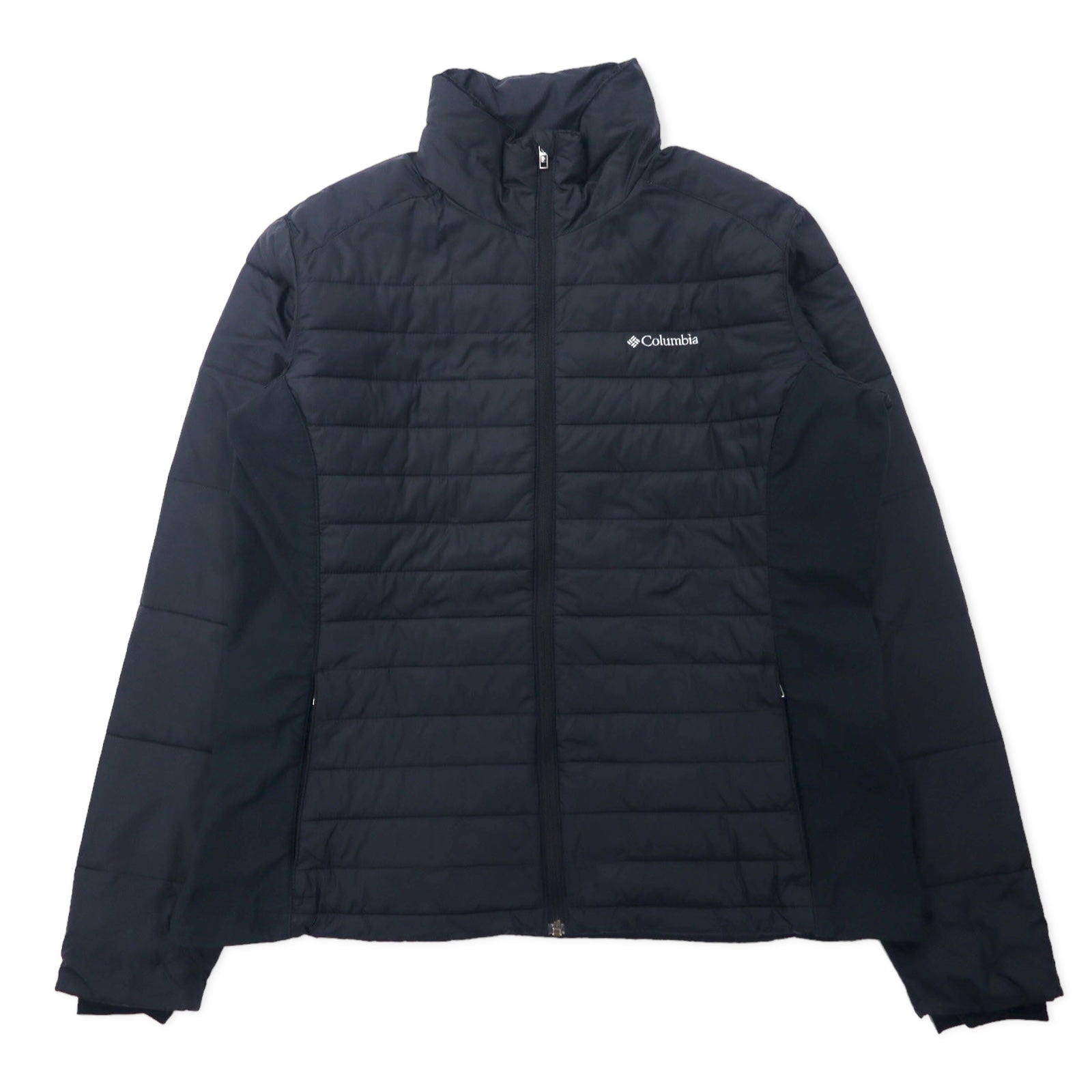 日本然リトテ-古着オンライン-Columbia ダウンジャケット 中綿 XL ネイビー ナイロン Powder Pillow Hybrid Jacket WL5341-COLUMBIA PUFFER JACKET Fold Cotton XL Navy Nylon Powder Pillow Hybrid Jacket WL5341