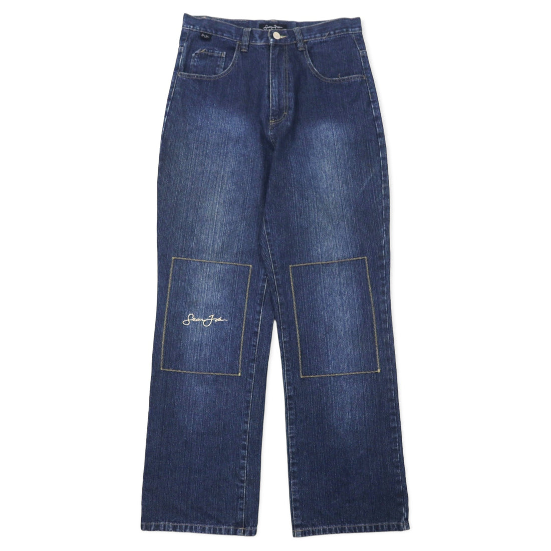日本然リトテ-古着オンライン-Sean John 00年代 バギー デニムパンツ 32 ブルー コットン ロゴ刺繍-Sean John 00's Baggy Denim Pants 32 Blue Cotton Logo Embroidery
