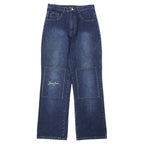 日本然リトテ-古着オンライン-Sean John 00年代 バギー デニムパンツ 32 ブルー コットン ロゴ刺繍-Sean John 00's Baggy Denim Pants 32 Blue Cotton Logo Embroidery
