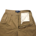 Polo by Ralph Lauren 90年代 ポロチノ 2タック ショートパンツ ハーフパンツ M ベージュ コットン TYLER SHORT