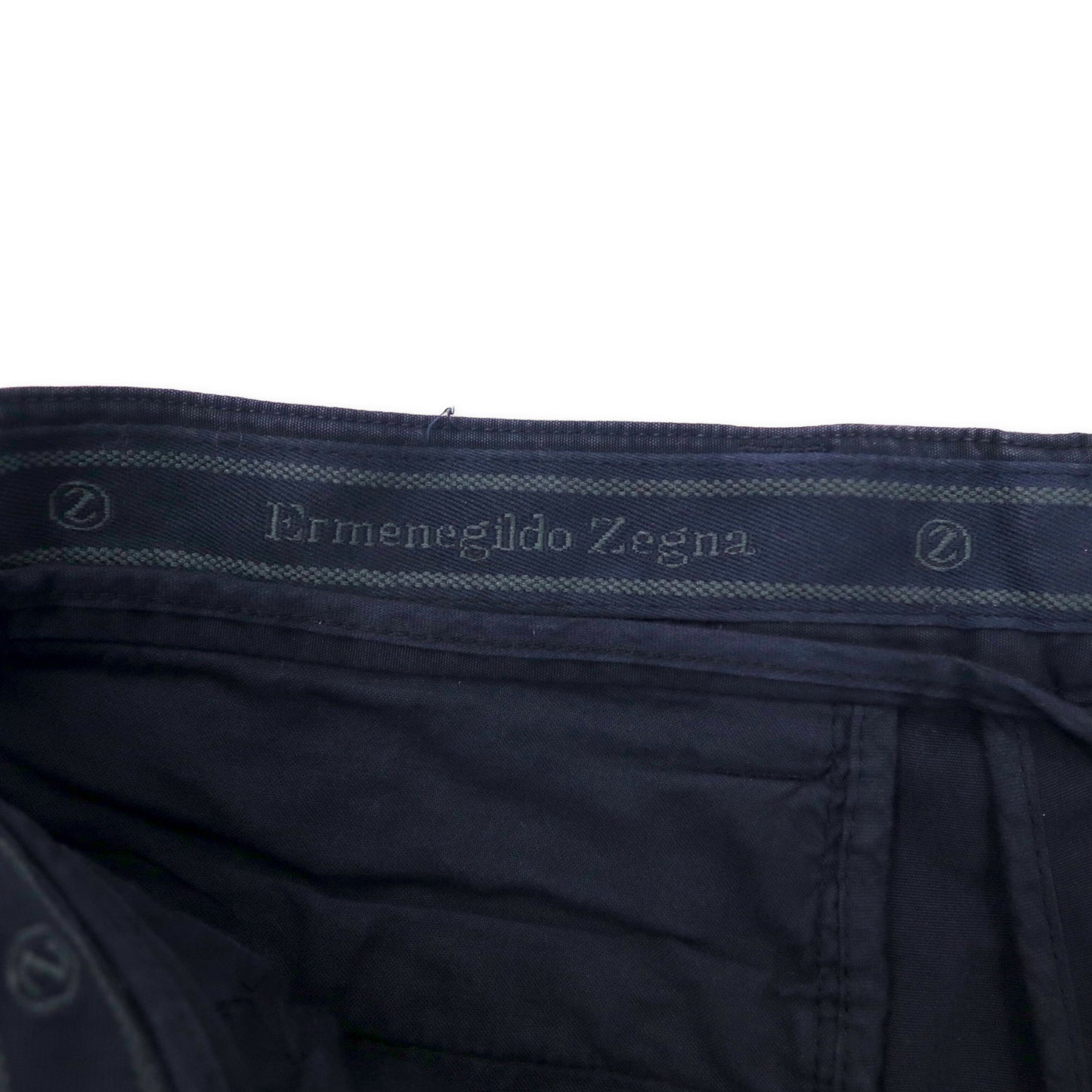 Ermenegildo Zegna イタリア製 2タック チノ ショートパンツ 46 ブラック コットン