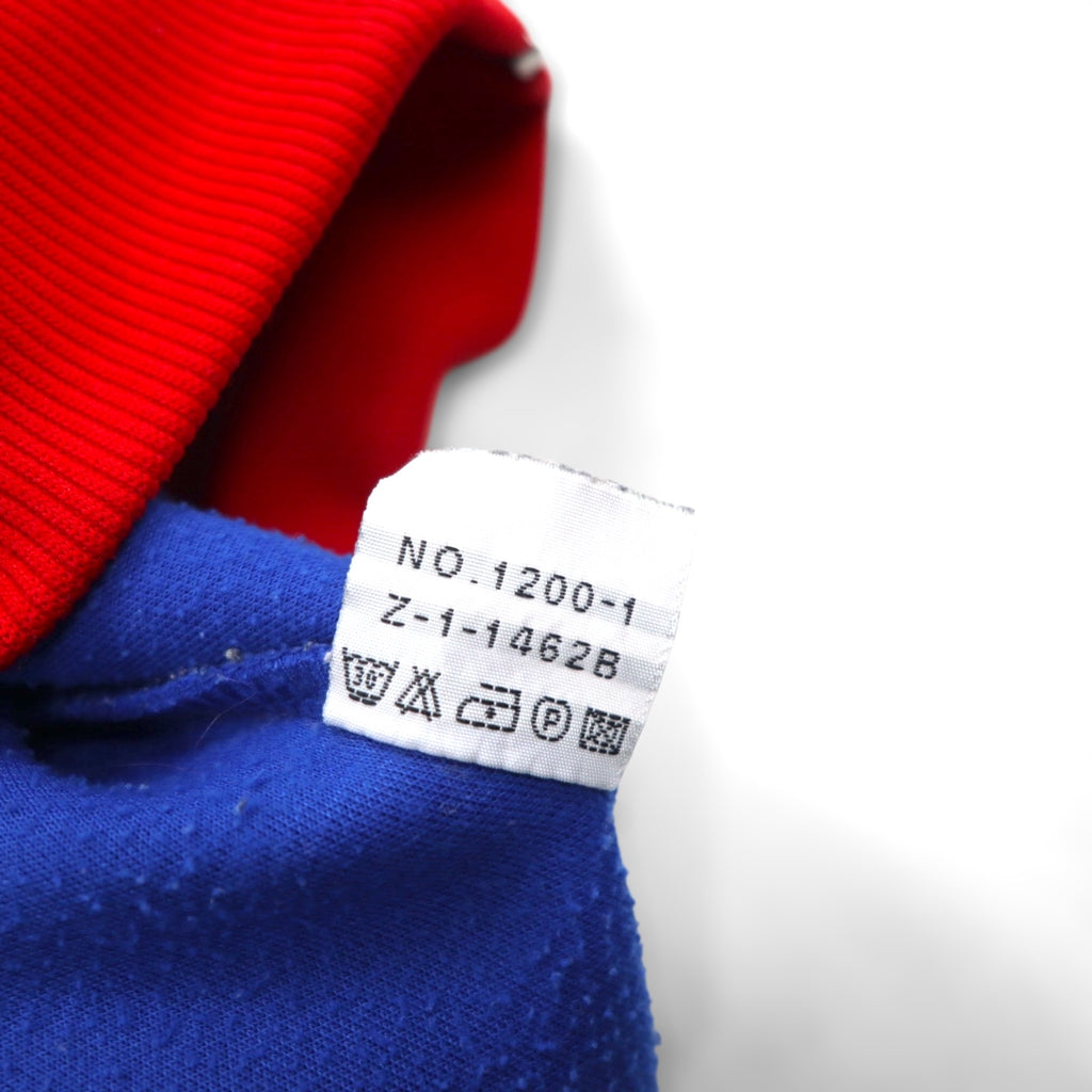 adidas 80年代 デサント社製 トラックジャケット ジャージ L ブルー スリーストライプ 3本線 ハイネック スタンドカラー