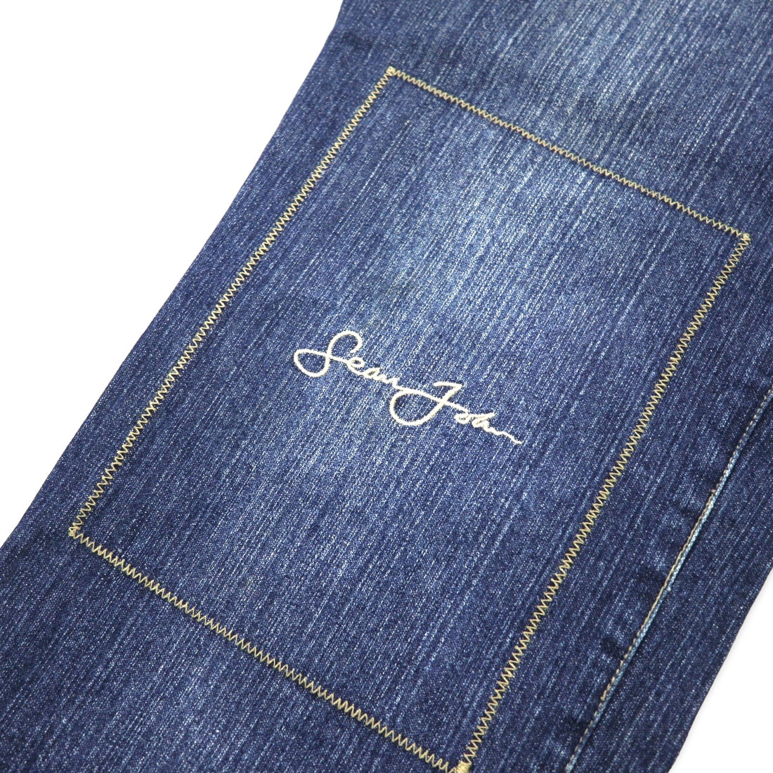 Sean John 00s Baggy Denim Pants Size 32 Blue Cotton Logo Embroidered