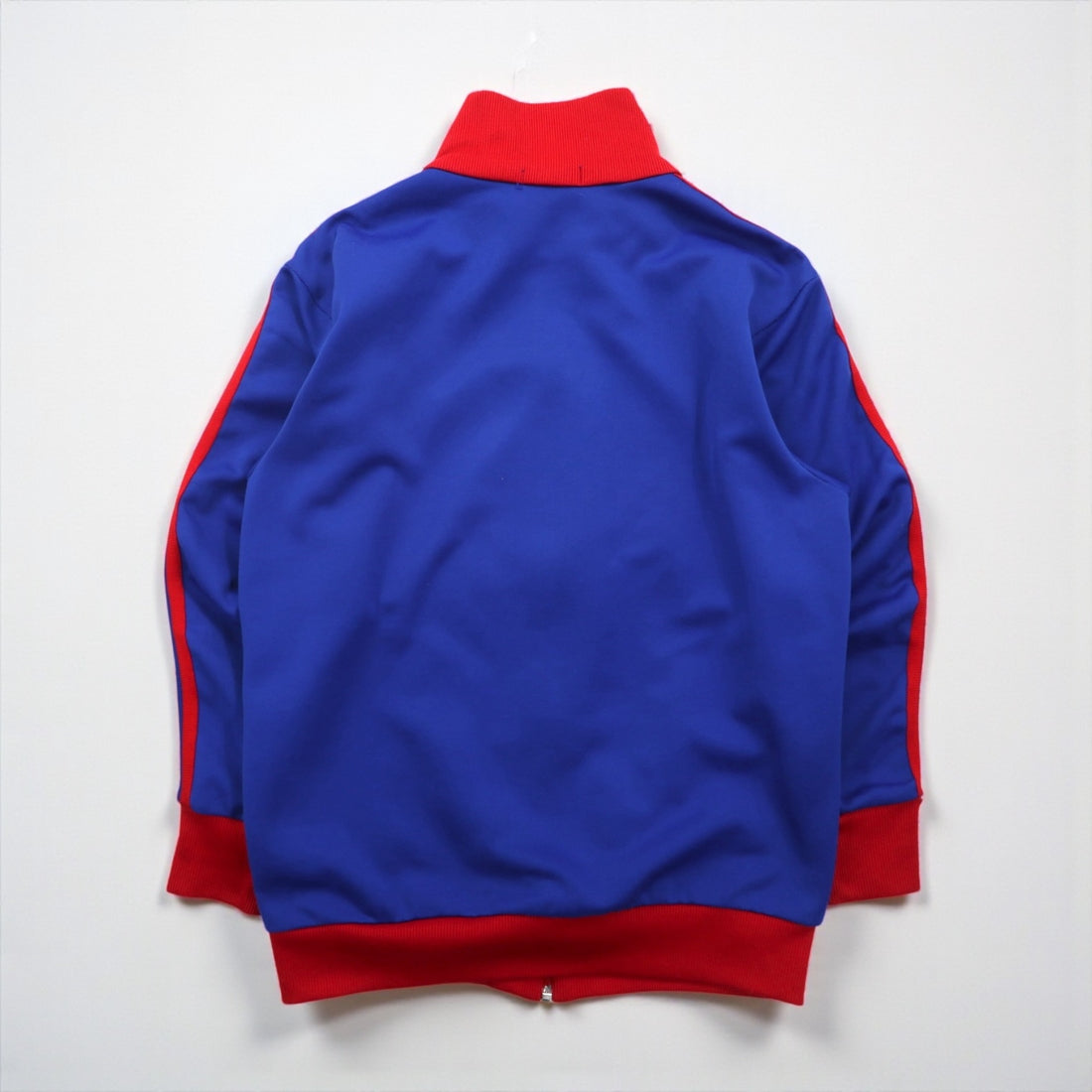 adidas 80s Descente Track Jacket Jersey, Large, Blue, Three Stripes, High Neck, Stand Collar