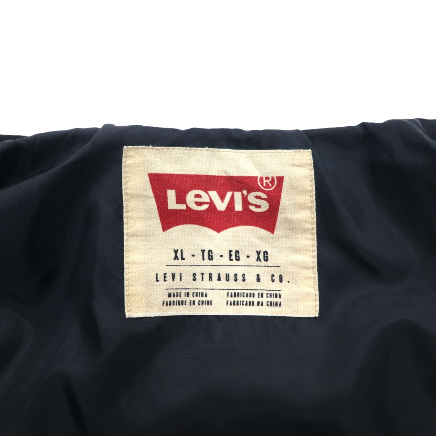 Levi's フード収納式 フライトジャケット XL ブラック ポリエステル