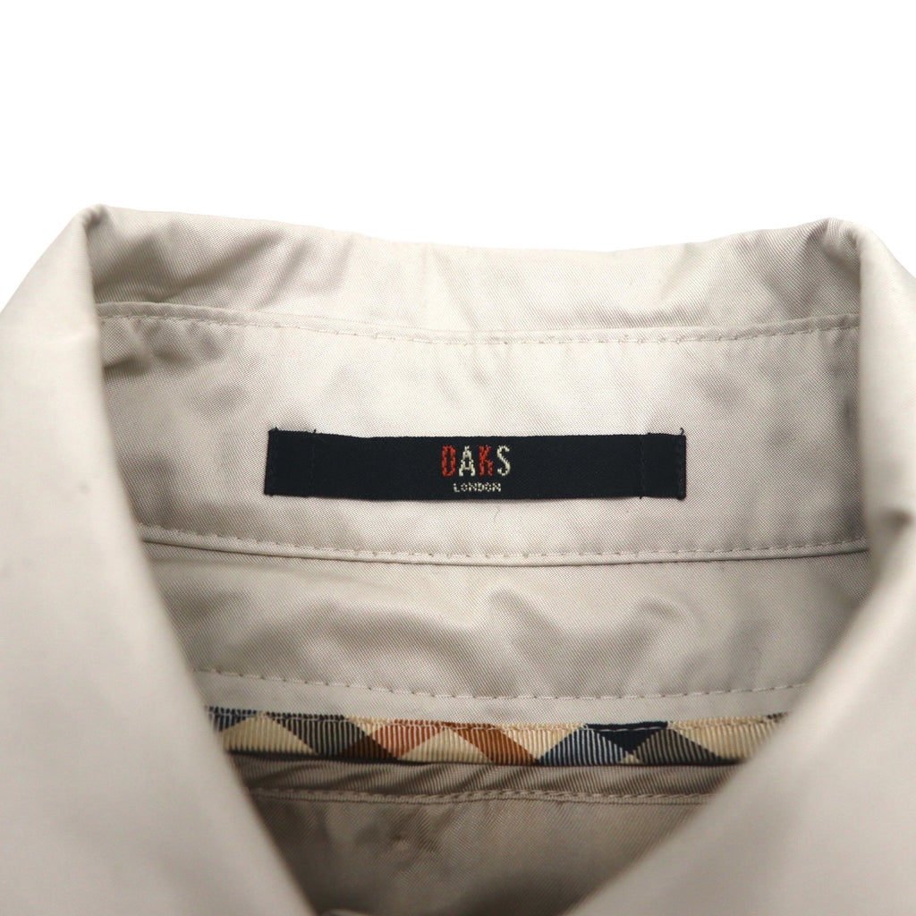 DAKS Balmacaan Trench Coat L Beige Removable Liner Belt Included Made in Japan