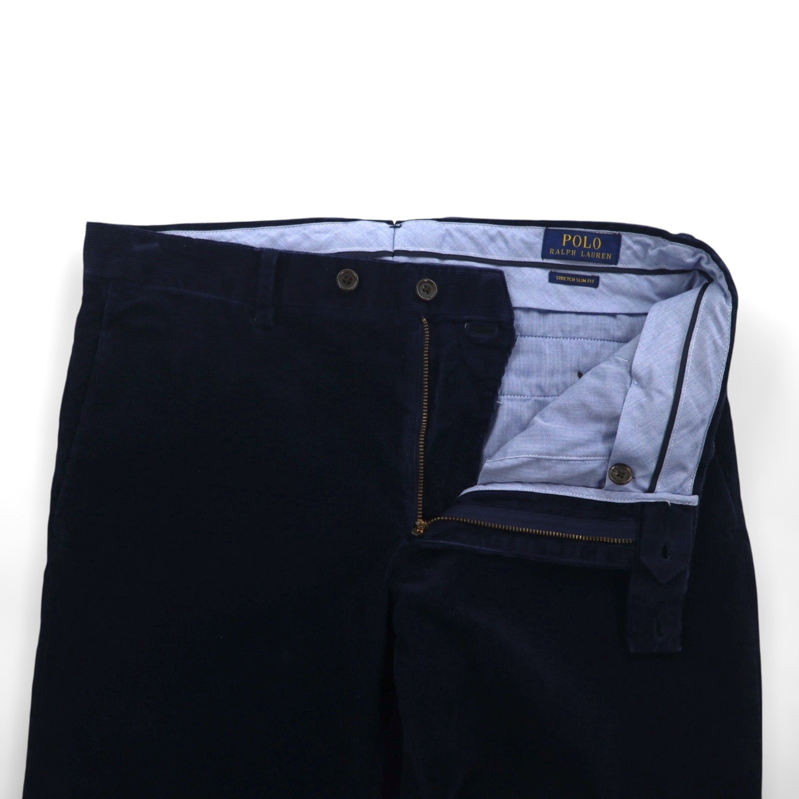 Polo Ralph Lauren コーデュロイ チノパンツ スラックス M ネイビー STRETCH SLIM FIT