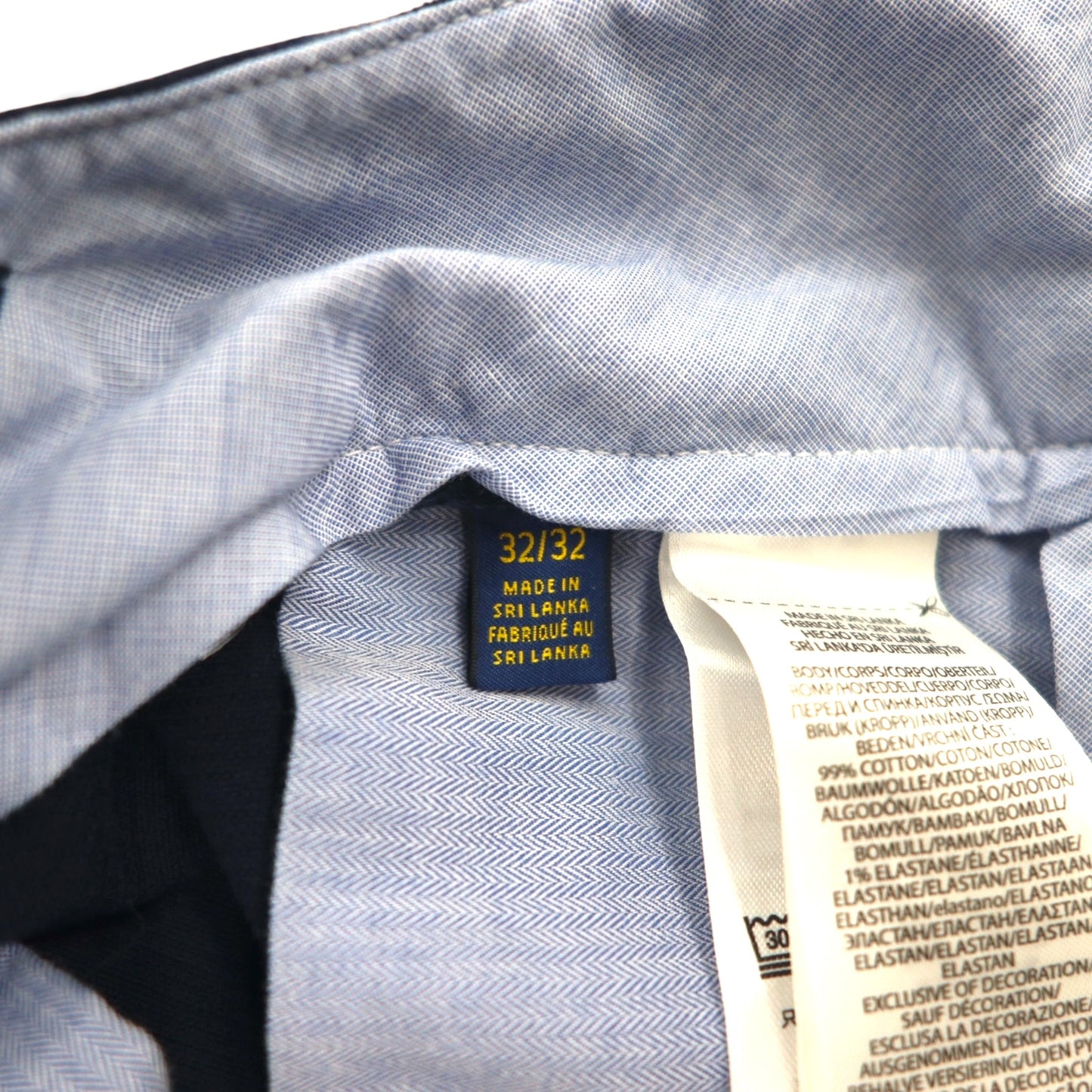 Polo Ralph Lauren コーデュロイ チノパンツ スラックス M ネイビー STRETCH SLIM FIT