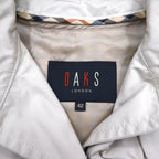 DAKS Balmacaan Trench Coat L Beige Removable Liner Belt Included Made in Japan