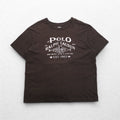 POLO RALPH LAUREN ヴィンテージロゴ プリント Tシャツ XL ブラウン コットン