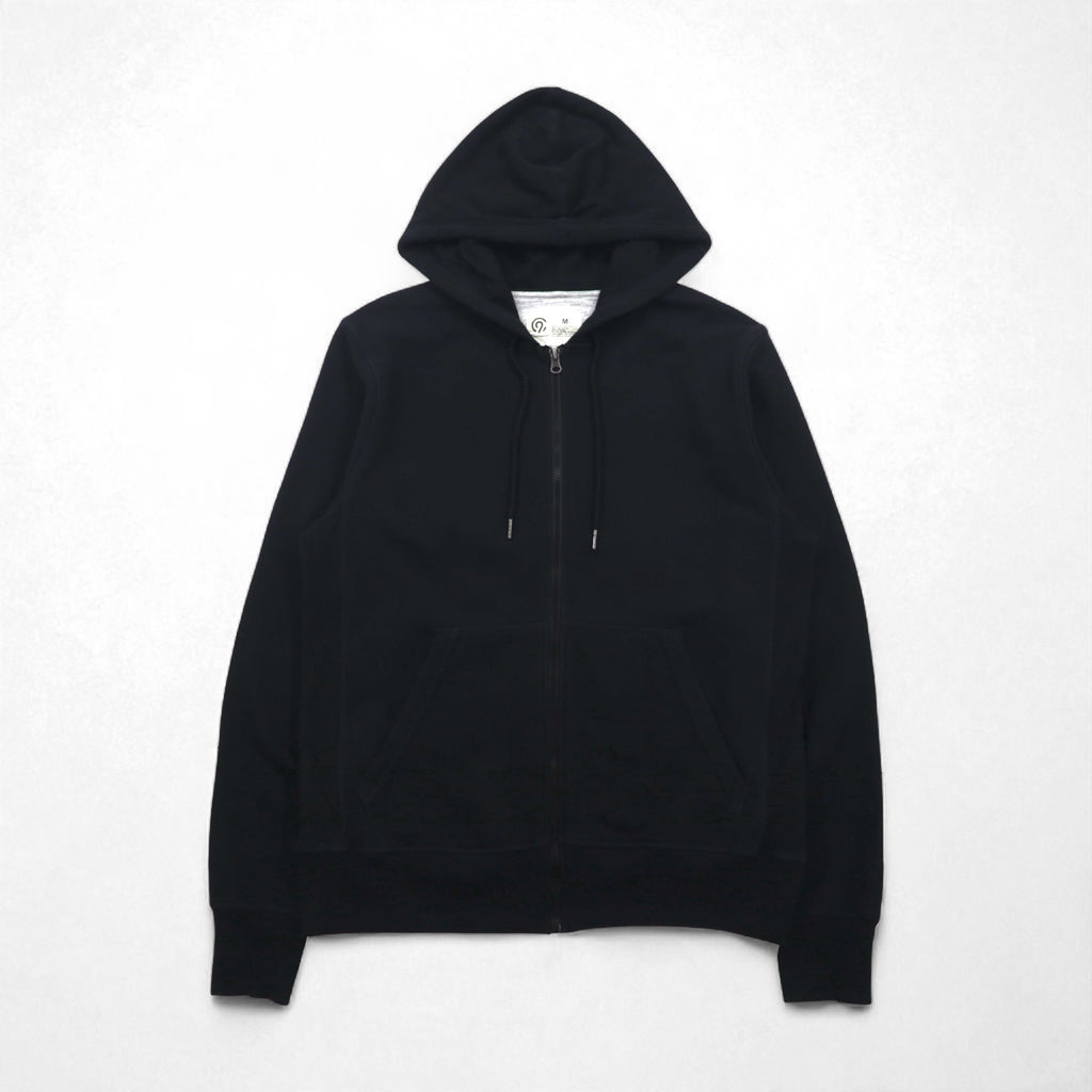 C9 by Champion Reverse Weave Full-Zip Hoodie, Size L, Black, Solid Color, Cotton, Fleece-Lined
