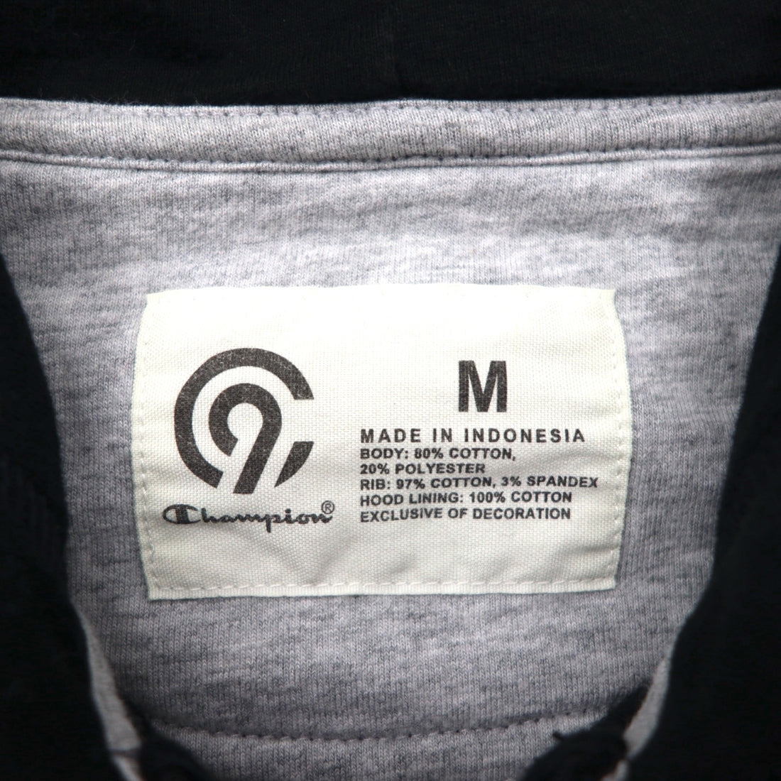 C9 by Champion Reverse Weave Full-Zip Hoodie, Size L, Black, Solid Color, Cotton, Fleece-Lined