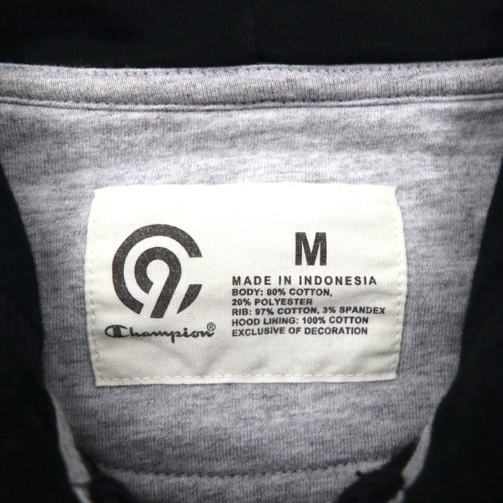 C9 by Champion Reverse Weave Full-Zip Hoodie, Size L, Black, Solid Color, Cotton, Fleece-Lined