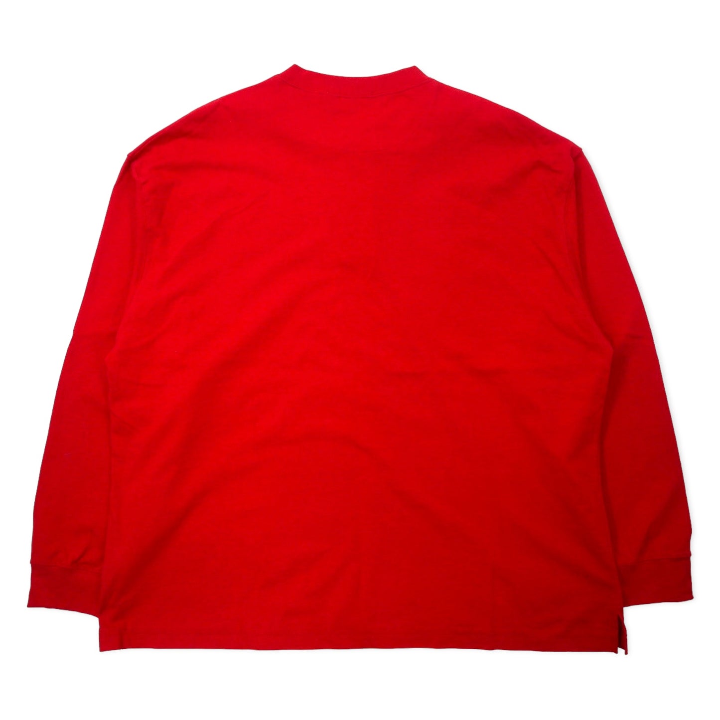 BIG MAC 90年代 ヘンリーネック ロングスリーブ Tシャツ ロンT L レッド コットン ビッグサイズ