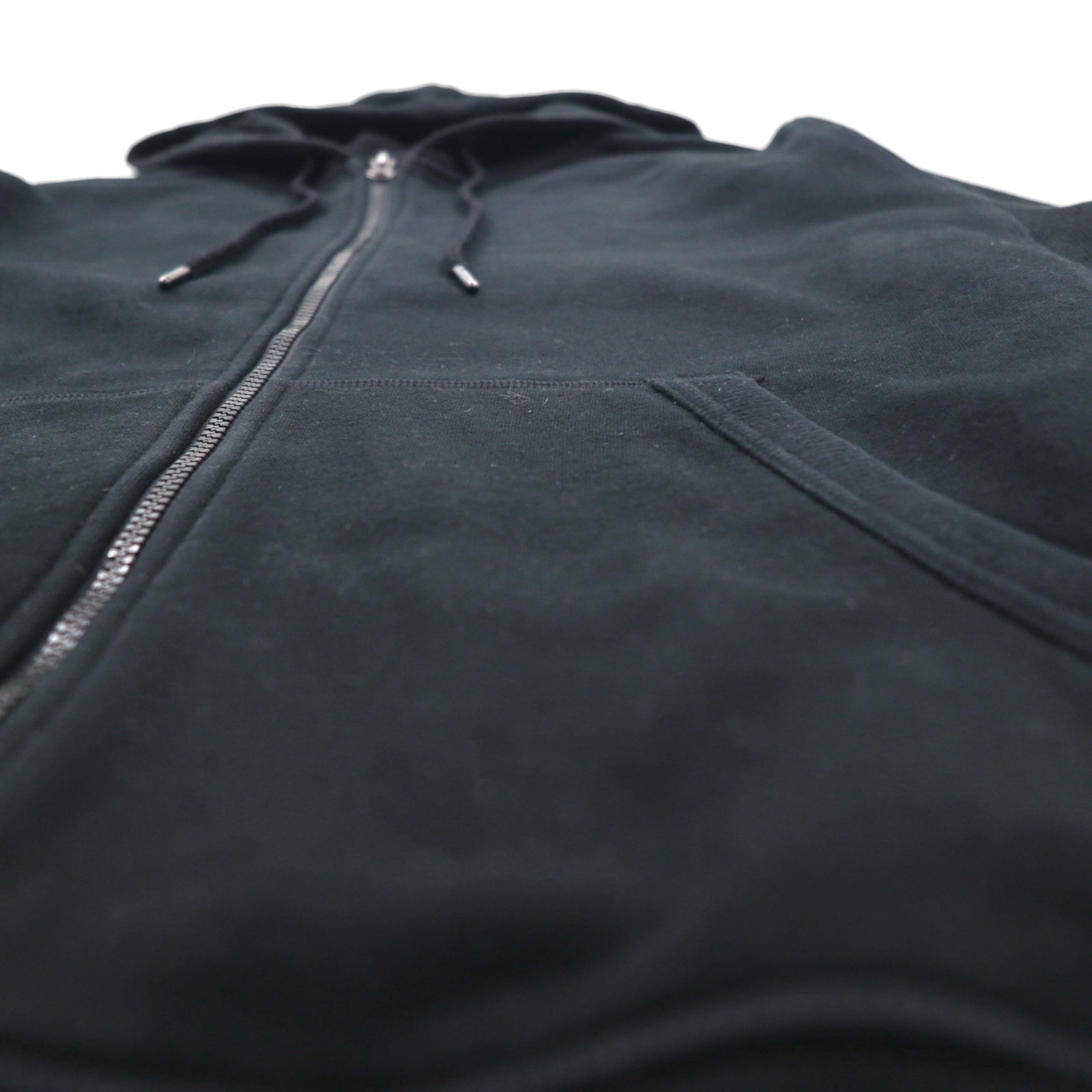 C9 by Champion Reverse Weave Full-Zip Hoodie, Size L, Black, Solid Color, Cotton, Fleece-Lined