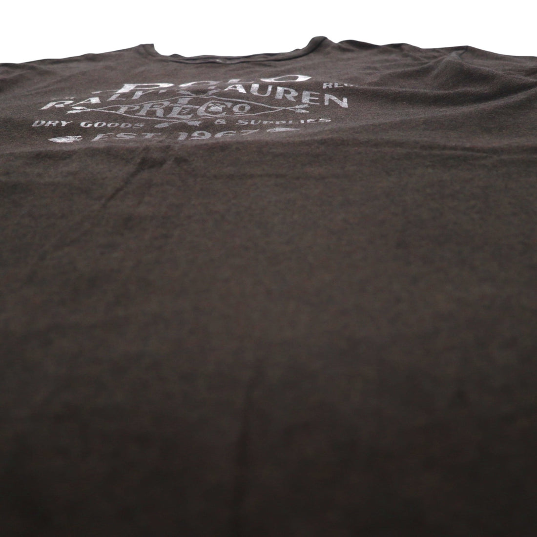 POLO RALPH LAUREN ヴィンテージロゴ プリント Tシャツ XL ブラウン コットン