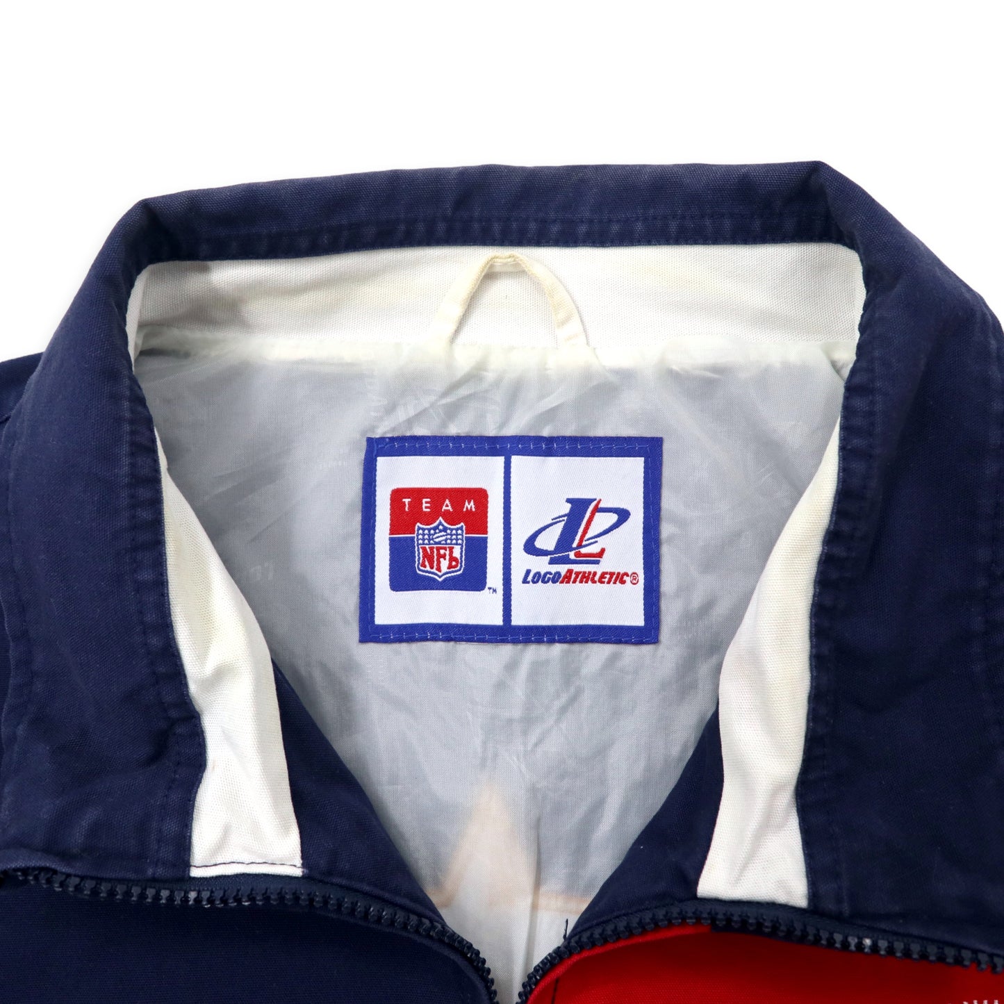 LOGO7 NFL 90's Swing Top Sports Jacket XL Navy Red Cotton