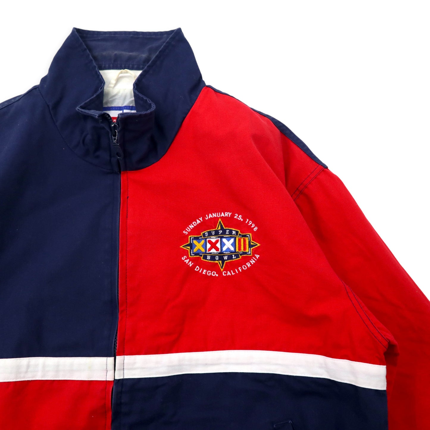 LOGO7 NFL 90's Swing Top Sports Jacket XL Navy Red Cotton