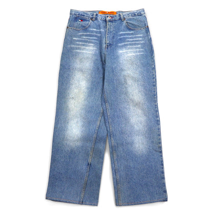 TOMMY JEANS 90年代 バギー ワイド デニムパンツ L インディゴ ブルー ジッパーフライ