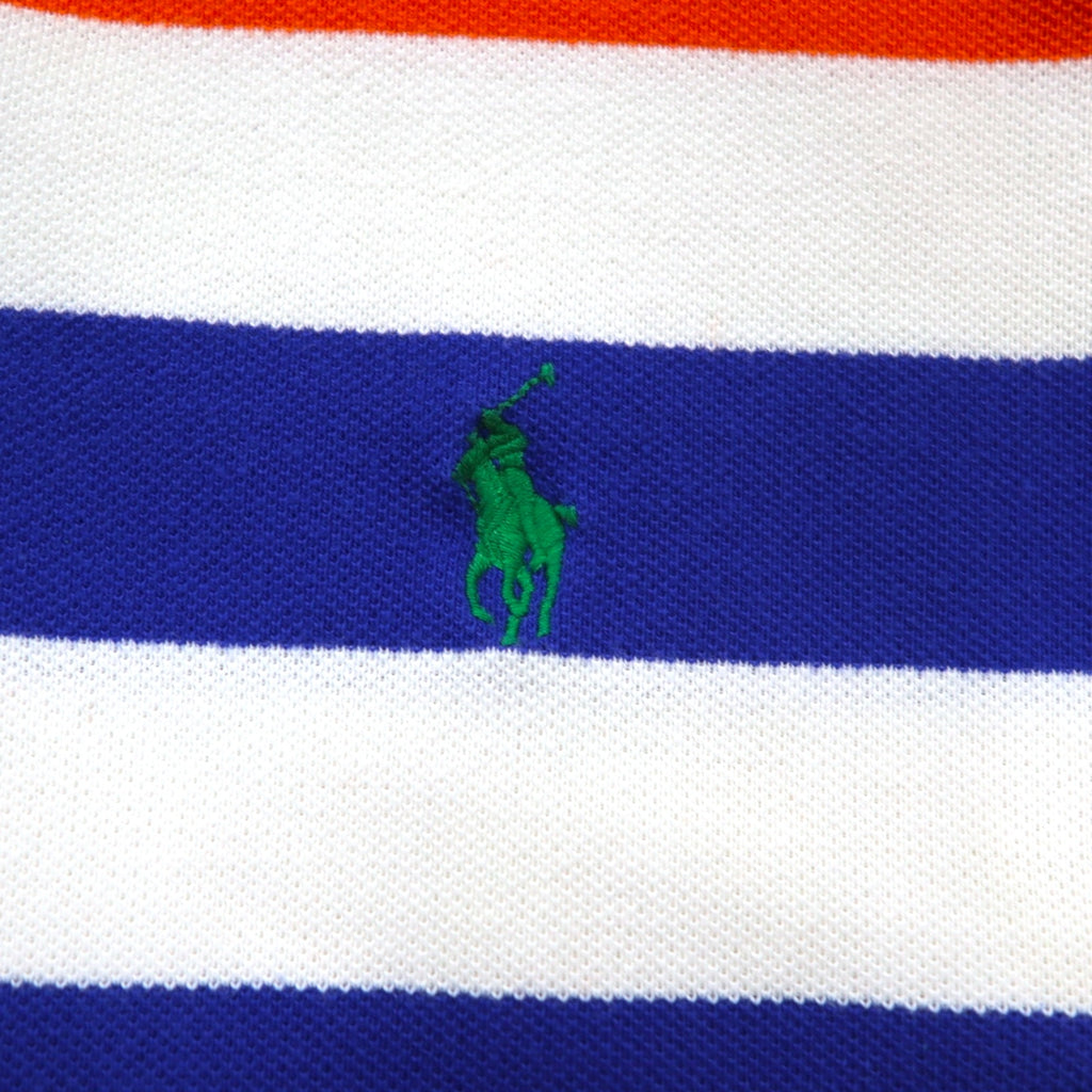 POLO RALPH LAUREN Polo shirt L Orange Cotton Pique Small pony embroidery