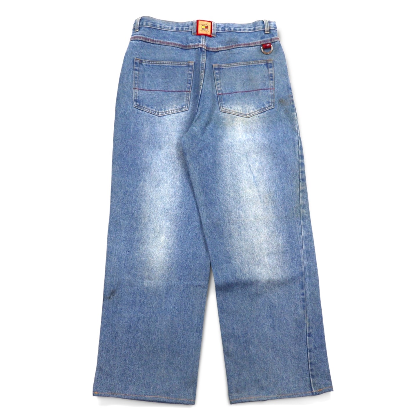 TOMMY JEANS 90年代 バギー ワイド デニムパンツ L インディゴ ブルー ジッパーフライ