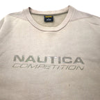 NAUTICA COMPETITION ロゴプリント スウェット L ベージュ コットン