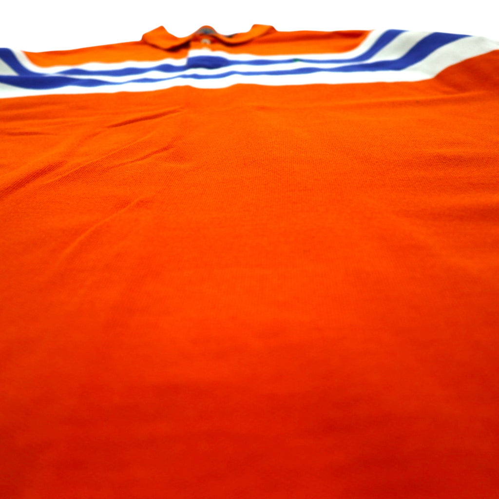 POLO RALPH LAUREN Polo shirt L Orange Cotton Pique Small pony embroidery