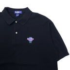 HARD ROCK CAFE USA Made Polo Shirt L Black Cotton One Point Logo Embroidery Big Size