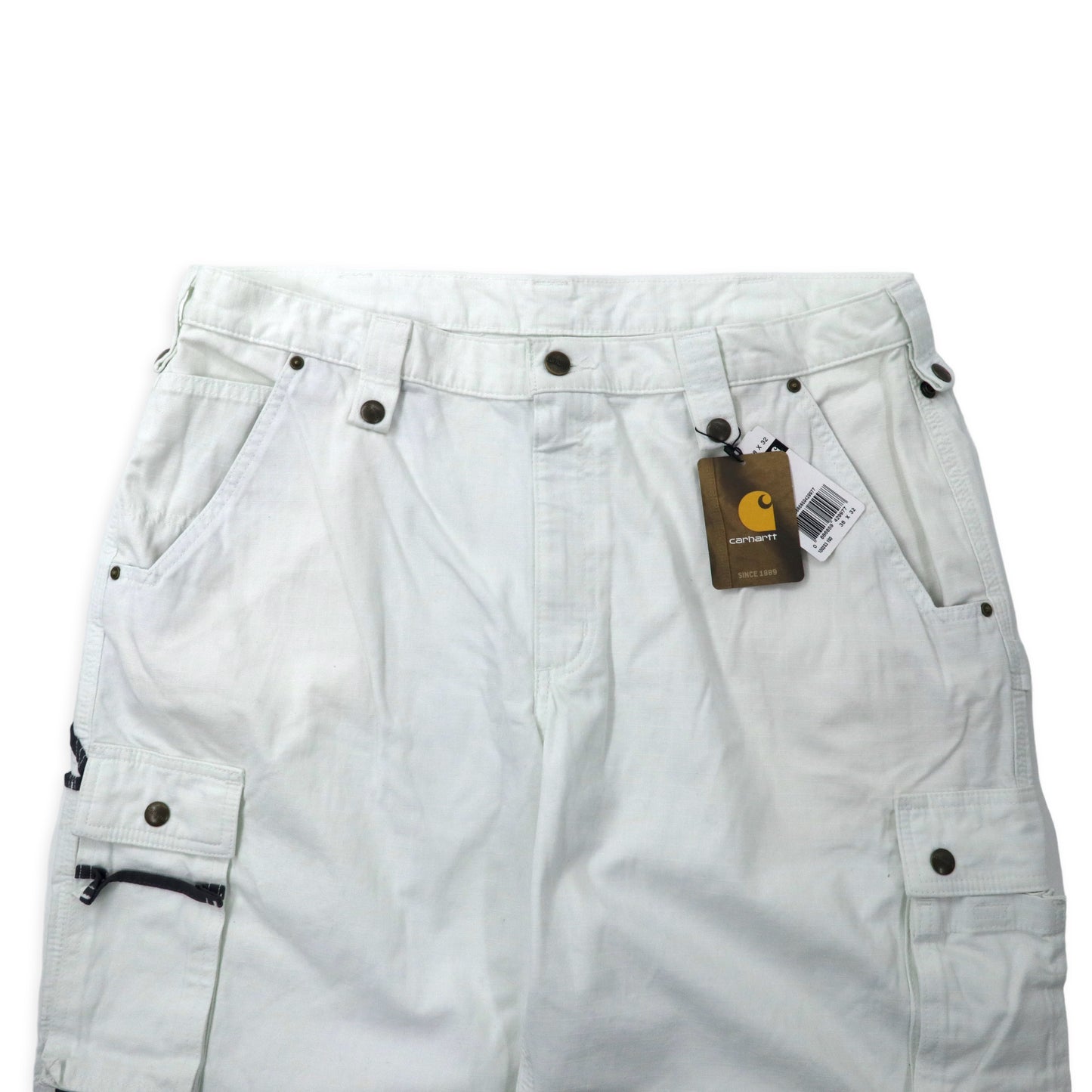 CARHARTT Lip Stop Tactical Work PANTS CARGO PANTS 38 White Cotton