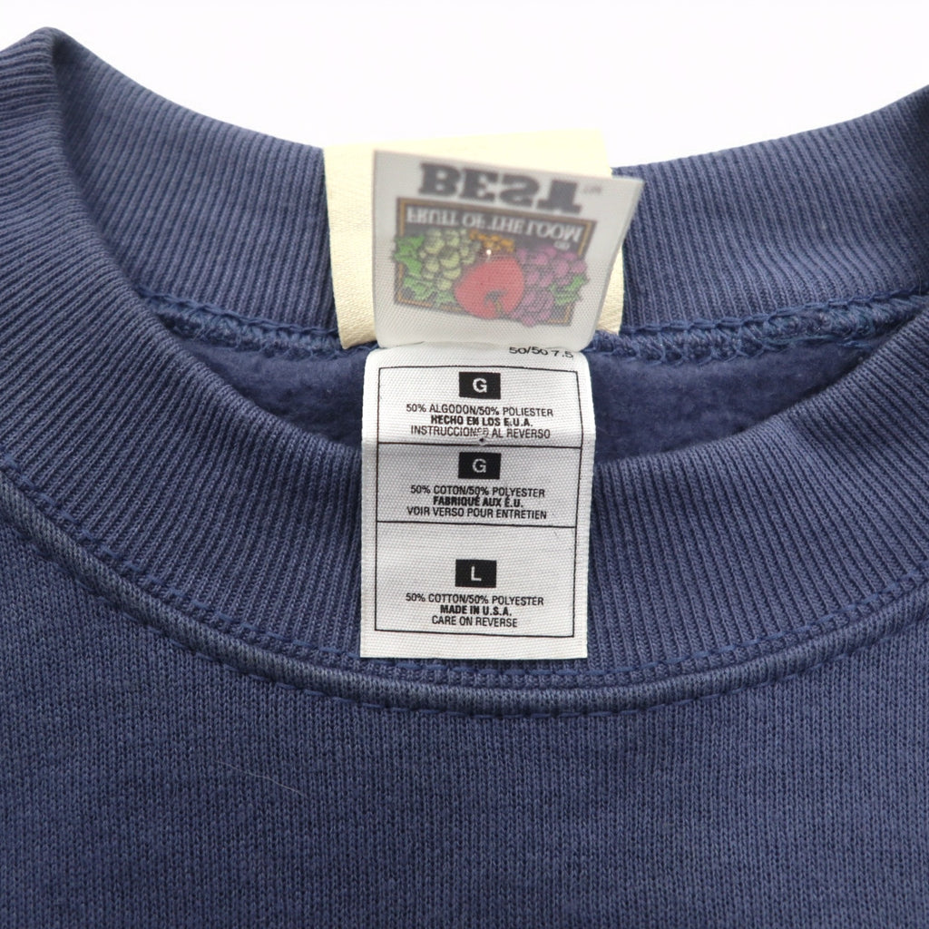 Made in the USA 90s FRUIT OF THE LOOM Body Sweatshirt L Navy Fleece Lined GRAND CANYON Embroidery Fred Harvey