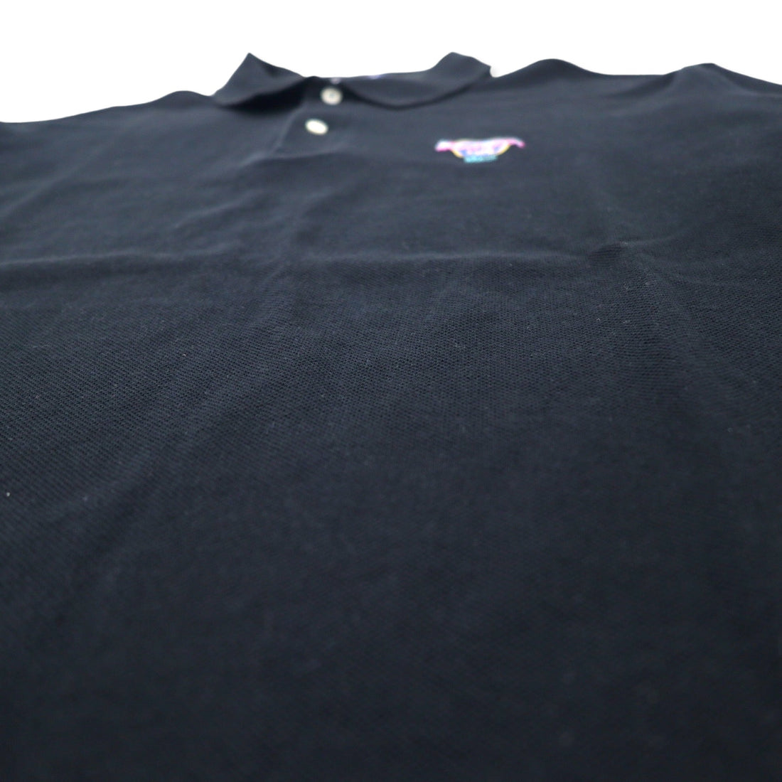 HARD ROCK CAFE USA Made Polo Shirt L Black Cotton One Point Logo Embroidery Big Size